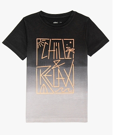 GEMO Tee-shirt garçon avec motif et coloris tie and dye Noir