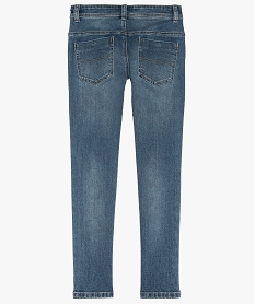 jean slim garcon avec bandes bicolores sur les cotes bleu jeansA683101_3
