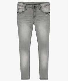 jean garcon ultra skinny stretch avec plis aux hanches grisA683301_1