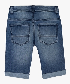 bermuda garcon en jean delave avec revers bleuA683501_2