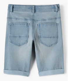 bermuda garcon en jean stretch a revers bleuA683601_3
