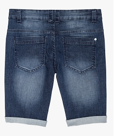 bermuda garcon en jean extensible avec ceinture cordon bleuA684001_3