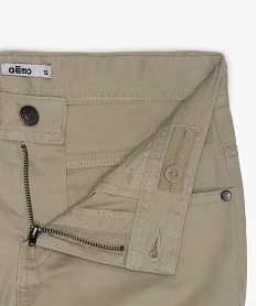 pantalon garcon coupe skinny en toile extensible beigeA684301_2