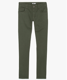 pantalon garcon coupe skinny en toile extensible vertA684401_1