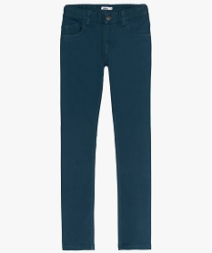 pantalon garcon coupe skinny en toile extensible bleuA684501_1