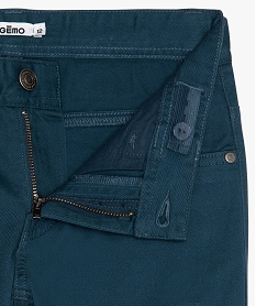 pantalon garcon coupe skinny en toile extensible bleuA684501_2