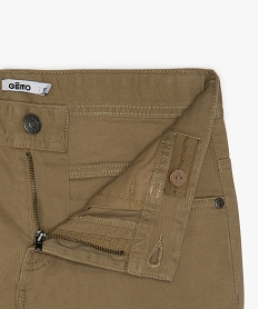 pantalon garcon coupe skinny en toile extensible orangeA684601_2