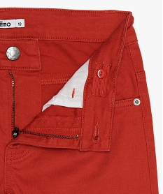 pantalon garcon 5 poches coupe slim en stretch rougeA684701_2