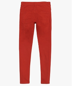 pantalon garcon 5 poches coupe slim en stretch rougeA684701_3