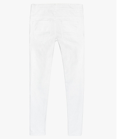 pantalon garcon 5 poches coupe slim en stretch blancA684801_2