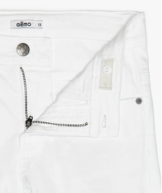 pantalon garcon 5 poches coupe slim en stretch blancA684801_3