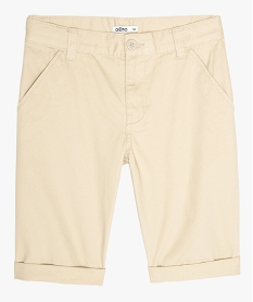 GEMO Bermuda en sergé de coton uni garçon Beige