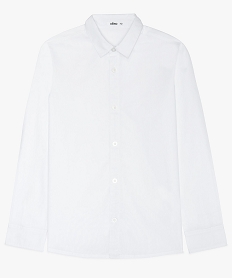 chemise garcon a manches longues unie blancA686401_1