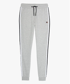 GEMO Pantalon de jogging garçon avec bandes bicolores Gris