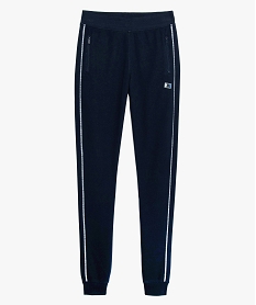 GEMO Pantalon de jogging garçon avec bandes contrastantes Bleu