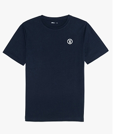 tee-shirt garcon avec motif sur lavant bleuA690101_1
