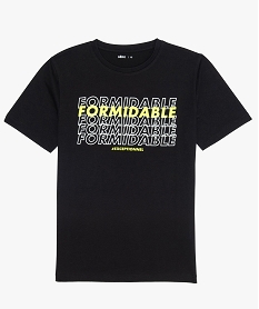 GEMO Tee-shirt garçon avec motif sur lavant noir standard