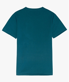 tee-shirt garcon avec motif sur lavant bleuA690401_2