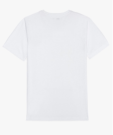 tee-shirt garcon a manches courtes avec imprime devant blanc tee-shirtsA690601_2