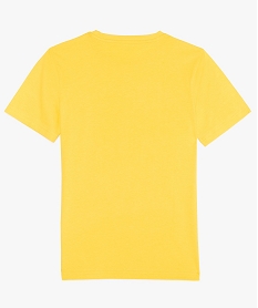 tee-shirt garcon a manches courtes avec imprime devant jauneA691001_2