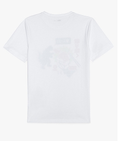 tee-shirt garcon a manches courtes avec imprime devant blancA691101_2