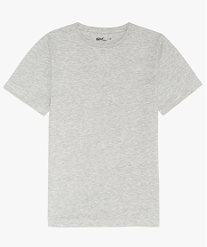 GEMO Tee-shirt garçon à manches courtes et col rond Gris