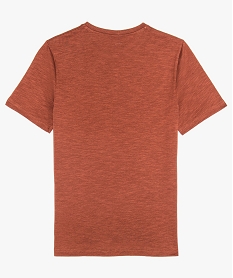 tee-shirt garcon avec motif sur lavant contenant du coton bio rougeA691901_2