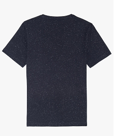 tee-shirt garcon chine avec inscription poitrine bleuA693201_2