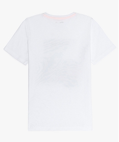 tee-shirt garcon a grand imprime sur lavant blancA693601_2