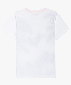 tee-shirt garcon a grand imprime sur lavant blancA693701_2