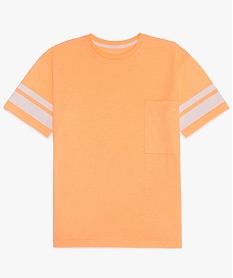 GEMO Tee-shirt garçon fluo à manches courtes orange vif