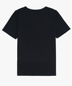 tee-shirt garcon a col rond contrastant noirA694301_2