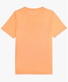 tee-shirt garcon a manches courtes imprime orangeA694501_2