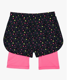 short fille de sport 2 en 1 avec motifs multicolores multicoloreA698401_1