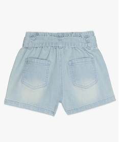 short fille en jean ample a taille haute bleu shortsA698501_2
