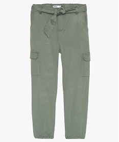 GEMO Pantalon fille cargo fluide Vert