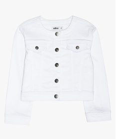 veste fille courte a boutons-pression blanc blousons et vestesA703501_1