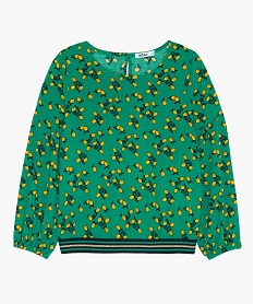 GEMO Blouse fille fluide motif citron et détail pailleté Multicolore