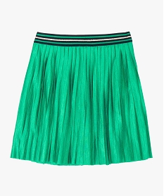jupe fille plissee avec taille elastiquee tricolore vertA707001_1
