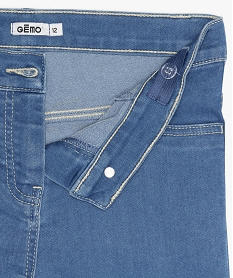 bermuda fille en jean avec finition bord-franc grisA721101_2