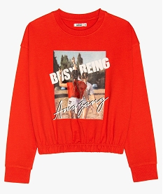 TEE-SHIRT ECRU SWEAT ORANGE