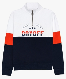 TEE-SHIRT AOP/PETROLE SWEAT MARINE