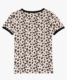 tee-shirt fille imprime contenant du coton bio roseA734001_2