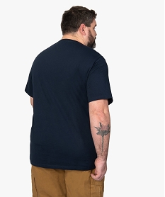 tee-shirt homme avec inscriptions tricolore bleuA741901_3