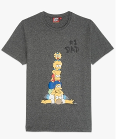 GEMO Tee-shirt homme imprimé - Les Simpsons Gris