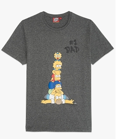 tee-shirt homme imprime - les simpsons grisA742001_1