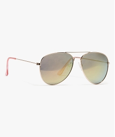 GEMO Lunettes de soleil femme aviateur à verres miroir Vert