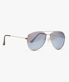 GEMO Lunettes de soleil femme aviateur à verres miroir Bleu