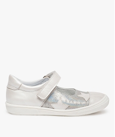 GEMO Babies fille irisées dessus et semelle intérieure cuir Gris