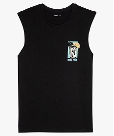 GEMO Débardeur homme en coton à petit motif Noir
